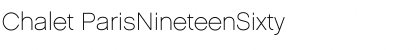 Download Chalet ParisNineteenSixty Font Title Preview