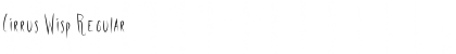 Download Cirrus Wisp Regular Font Title Preview