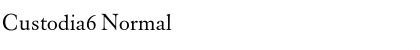 Download Custodia6 Normal Font Title Preview