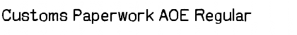 Download Customs Paperwork AOE Regular Font Title Preview