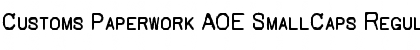 Download Customs Paperwork AOE SmallCaps Regular Font Title Preview