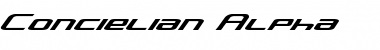 Download Concielian Alpha Regular Font Title Preview