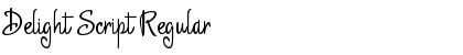 Download Delight Script Regular Font Title Preview