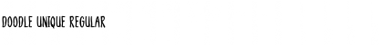 Download DOODLE UNIQUE Regular Font Title Preview