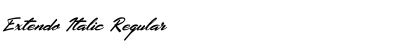 Download Extendo Italic Regular Font Title Preview