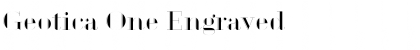Download Geotica One Engraved Font Title Preview
