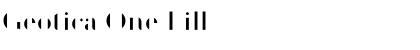 Download Geotica One Fill Font Title Preview