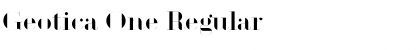 Download Geotica One Regular Font Title Preview