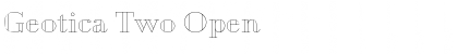 Download Geotica Two Open Font Title Preview