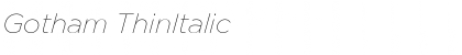 Download Gotham ThinItalic Font Title Preview