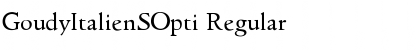 Download GoudyItalienSOpti Regular Font Title Preview