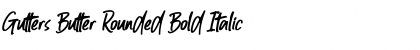 Download Gutters Butter Rounded Bold Italic Font Title Preview