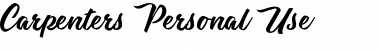 Download Carpenters Personal Use Regular Font Title Preview
