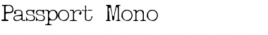 Download Passport Mono Regular Font Title Preview