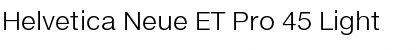 Download Helvetica Neue ET Pro 45 Light Font