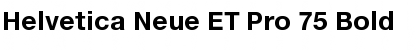Download Helvetica Neue ET Pro 75 Bold Font