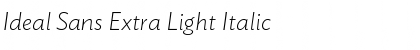 Download Ideal Sans Extra Light Italic Font