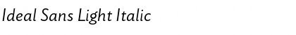 Download Ideal Sans Light Italic Font