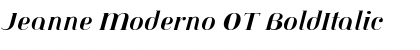 Download Jeanne Moderno OT BoldItalic Font