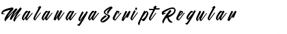 Download Malanaya Script Regular Font Title Preview