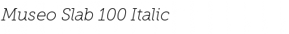 Download Museo Slab 100 Italic Font