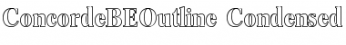 Download ConcordeBEOutline-Condensed Bold Font Title Preview