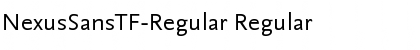 Download NexusSansTF-Regular Regular Font