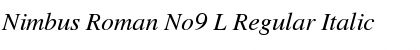Download Nimbus Roman No9 L Regular Italic Font