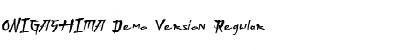 Download ONIGASHIMA Demo Version Regular Font Title Preview