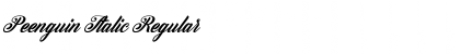 Download Peenguin Italic Regular Font Title Preview