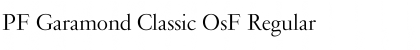 Download PF Garamond Classic OsF Regular Font Title Preview