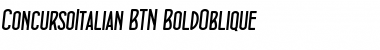 Download ConcursoItalian BTN BoldOblique Font Title Preview