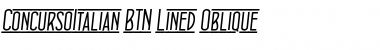Download ConcursoItalian BTN Lined Oblique Font Title Preview