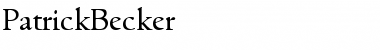 Download PatrickBecker Regular Font Title Preview