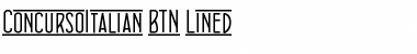Download ConcursoItalian BTN Lined Regular Font Title Preview
