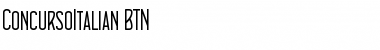 Download ConcursoItalian BTN Regular Font Title Preview