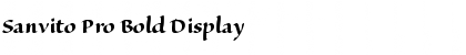 Download Sanvito Pro Bold Display Font Title Preview