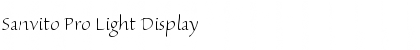Download Sanvito Pro Light Display Font Title Preview