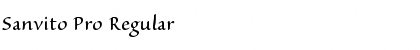 Download Sanvito Pro Regular Font Title Preview