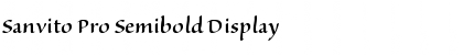Download Sanvito Pro Semibold Display Font Title Preview