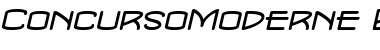 Download ConcursoModerne BTN Wide Oblique Font Title Preview