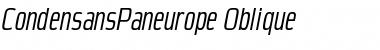 Download CondensansPaneurope Italic Font Title Preview