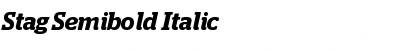 Download Stag Semibold Italic Font