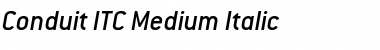 Download Conduit ITC Medium Italic Font Title Preview