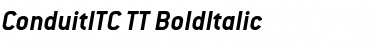 Download ConduitITC TT BoldItalic Font Title Preview