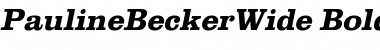 Download PaulineBeckerWide Bold Italic Font Title Preview