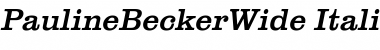 Download PaulineBeckerWide Italic Font Title Preview