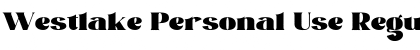 Download Westlake Personal Use Regular Font Title Preview