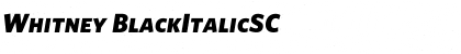Download Whitney BlackItalicSC Font Title Preview