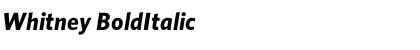 Download Whitney BoldItalic Font Title Preview